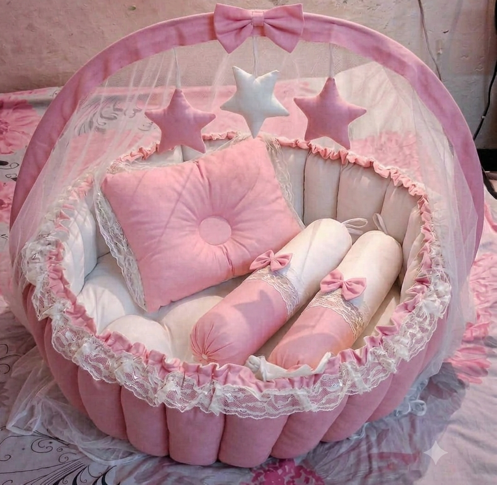 Luxury Baby Nest Bed with Mosquito Net (Newborn to 18 Months) 4