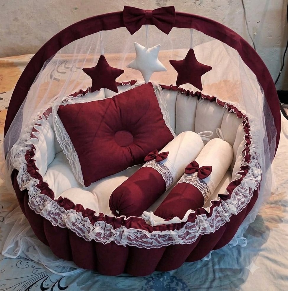 Luxury Baby Nest Bed with Mosquito Net (Newborn to 18 Months) 5
