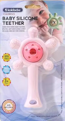 Kokibebe Food-Grade Silicone Teether for Babies | Safe Teething Relief 6