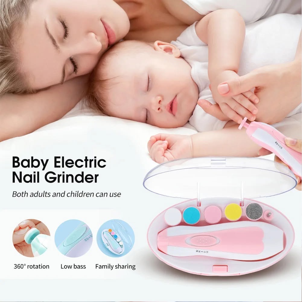 6-in-1 Baby Electric Nail Trimmer Kit - Safe & Painless Nail Clipper for Infants and Adults